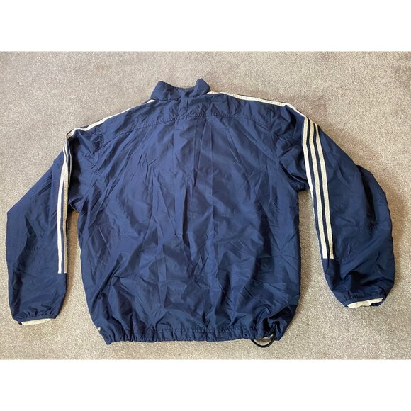 Adidas Notre Dame Windbreaker Jacket Navy Blue Quarter Zip Size XL - Picture 2 of 11